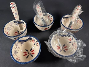 Lot of 5 Temp-tations Dip & Sauce Cups w/ 3 Spreaders, Patriotic Fireworks - Picture 1 of 9
