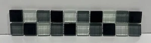 10x Villeroy & Boch Bordüre 5 x 25cm Schwarz BK90 Mosaikfliese Fliesenbordüre - Bild 1 von 1