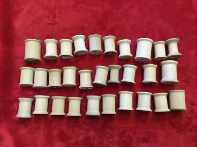 Carretes de hilo de madera vacíos de colección - Abrigos estrella Belding varios - Lote de 30 manualidades Foto 1 de 4
