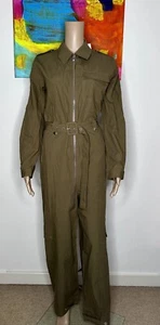 Gestuz caper/dark olive Adaline Utility jumpsuit with belt UK 6 EU34 US 2 - Picture 1 of 15