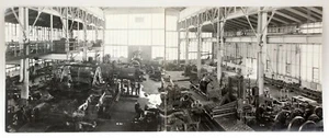 Foto de fábrica de locomotora de vapor vintage/antigua 19" - Imagen 1 de 2