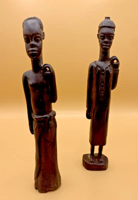 Deux statuette africaine en bois ébene - Photo 1/4