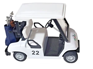 Kinsfun Golf Cart w/ Clubs Diecast & Plastic Pullback Action Toy 4.5" - Picture 1 of 5