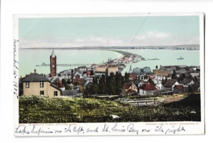 Vintage Postcard Minnesota Point Harbor Bird's Eye View ~ Duluth, Minnesota - Picture 1 of 2
