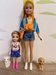Barbie Schwestern Dreamhouse Adventures Stacie & Chelsea Puppen, Hund + Katze - Bild 1 von 2