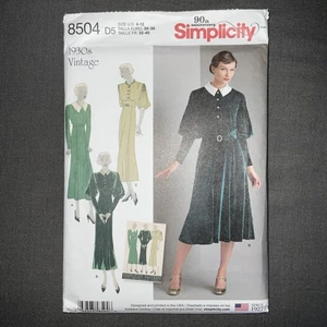 Simplicity 8504 Misses Gr. 4-12 1930er Vintage Style 90th Anniversary Pattern - Bild 1 von 4