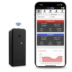 Temp Stick WiFi Temperature & Humidity Sensor 24/7 Monitoring & Alerts (Black) - Picture 1 of 9
