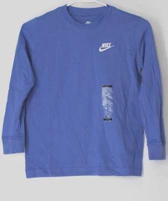 NIKE Long Sleeve Top Youth Boy's  Size Small Pullover Blue -NEW - Image 1 of 4