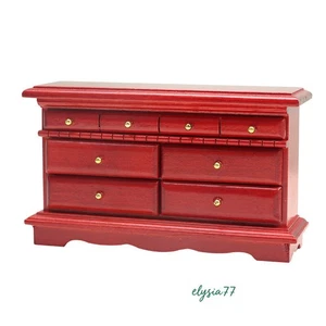 Cofre de muebles antiguos artesanales para casa de muñecas escala 1/12 - Imagen 1 de 10