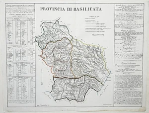 Basilicata Potenza Marzolla Italia Italy Italien map Karte 1836 - Bild 1 von 1