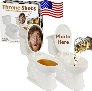WC Schnapsgläser Set Lustig Gag Barware für Männer Mann Höhle Party Sammlerstück - Bild 1 von 8