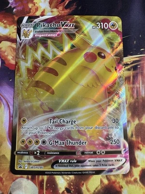 Pikachu VMAX SWSH286 Holo Jumbo Trading Card Pokemon TCG OVERSIZE - Image 1 of 3
