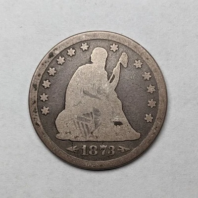 1873 P Arrows Seated Liberty Silver Quarter - Image 1 of 3