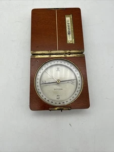 ANTIKER EUGENE DIETZGEN CO. Landwirtschaftsministerium Holzkompass 3,7 x 3,7 Zoll - Bild 1 von 8