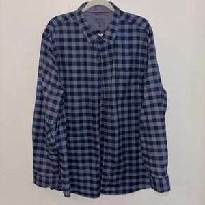 Flag & Anthem Herren Hemd Größe XXL blau/grau kariert Flanell L/S Knopfleiste gebraucht, in einwandfreiem Zustand - Bild 1 von 5