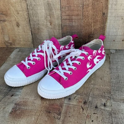 Zapatillas deportivas MCQ By Alexander McQueen Swallow para mujer rosa ácido talla 40 estampado de pájaros Foto 1 de 4
