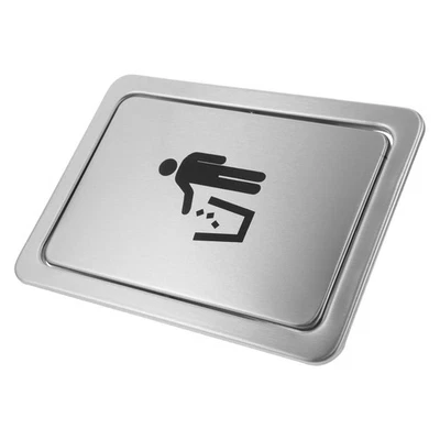 Trash Can Swing Cover Stainless Steel Built In Countertop Garbage Lid - Image 1 of 4