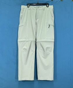 COLUMBIA PFG Deep Waves CONVERTIBLE PANTS Gray STRETCH LIGHTWEIGHT Fishing 34/30 - Picture 1 of 6