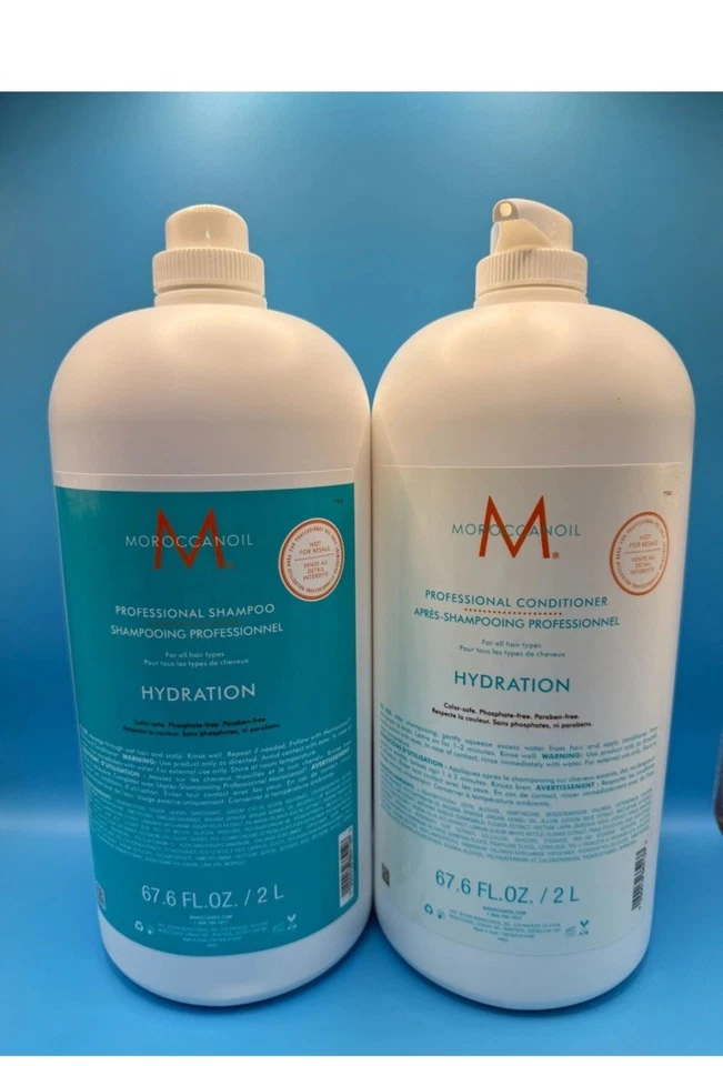 New Moroccanoil Professional Hydration Shampoo & Conditioner 67.6 oz / 2 L Combo - Image 1 of 1