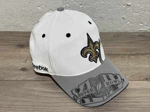 New Orleans Saints Super Bowl Hat NFL XLIV Champions Cap White Reebok One Size - Picture 1 of 9