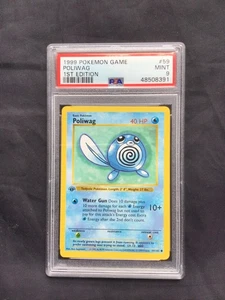 Pokemon Cards: Base Set 1st Edition Common: Poliwag 59/102 PSA 9 - Picture 1 of 6