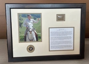Quadro artistico incorniciato Ronald Reagan Rancho del Cielo commemorativo da collezione - Foto 1 di 8