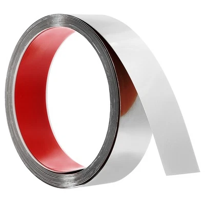 Modanatura per parete in acciaio inossidabile a specchio, 16,4ft x 1,57" argento - Immagine 1 di 4