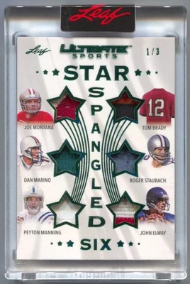 Parche de 6 camisetas Leaf Ultimate Joe Montana Tom Brady Marino Peyton Manning 2024/3 Foto 1 de 3