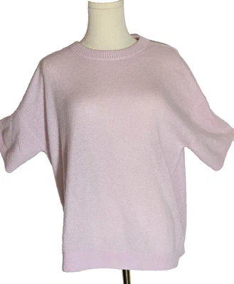 Новый Nordstrom коротким рукавом 100% кашемир свитер в светло-розовый размер XL - Изображение 1 из 4