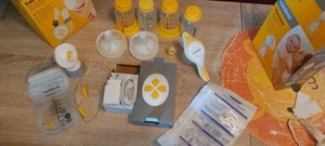 Medela Elektrische Milchpumpe Solo Und Handpumpe Harmony mit Zubehör - Bild 1 von 3