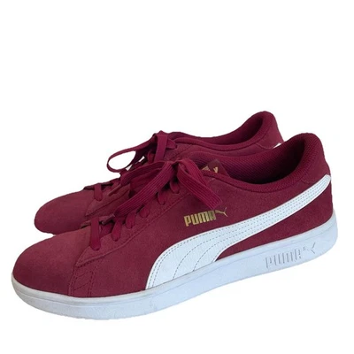Puma Smash V2 Mens Suede Lace Up Sneakers Casual Shoes Size 11 Red - Image 1 of 4
