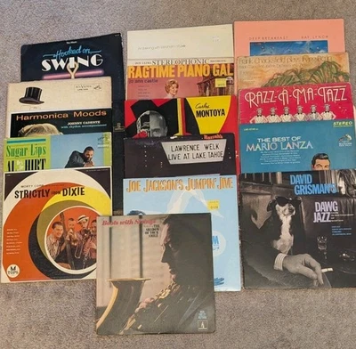 Lot 16  Jazz Pop Swing Vinyl Albums LP Records Mario Lanza Carlos Montoya Dorsey - Image 1 of 4