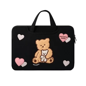 Hug Bear 15.6in Bear Cute Laptop Bag Shockproof Thickened Embroidery Pattern Not - Picture 1 of 1