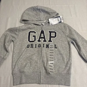 Gap Kids 4/5 Jacket In Gray Front Zipper and Pockets. New with Tags - Picture 1 of 9