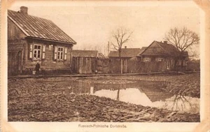 Bielorrusia - Calle del pueblo durante la Primera Guerra Mundial - Imagen 1 de 2