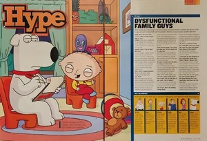 2005 ( 2 PAGE ) ARTICLE - FAMILY GUY TV TALK DYSFUNCTIONAL FAMILY GUYS.. HYPE TV - Picture 1 of 1