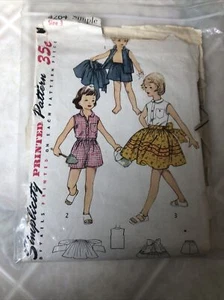 Simplicity 4264 VINTAGE Children's Skirt/top/pants pattern, Size 3, CUT - Picture 1 of 3
