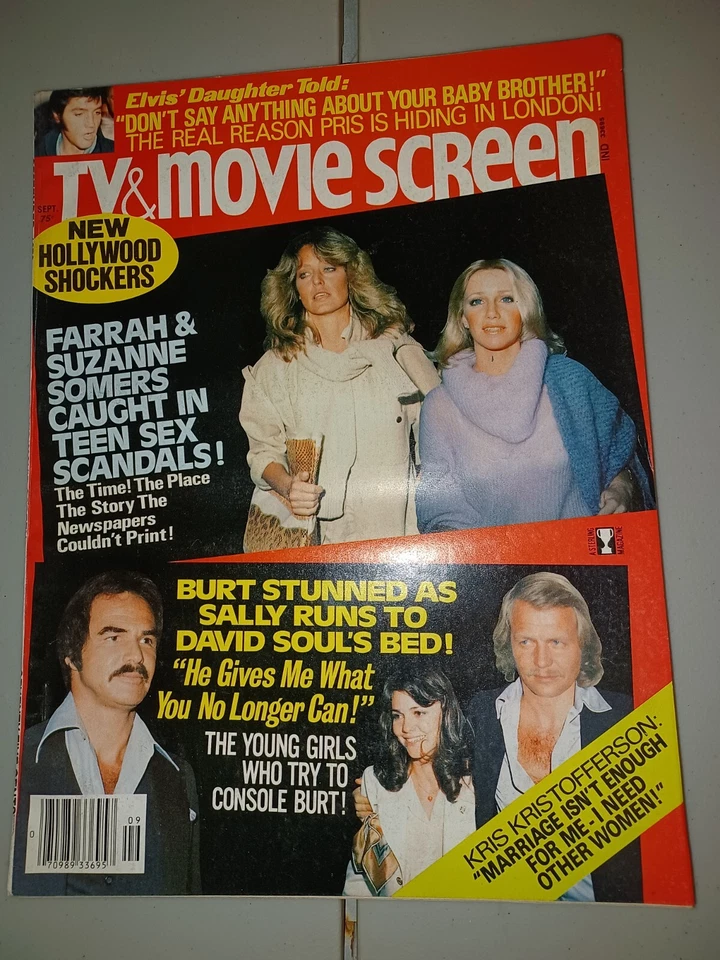 TV & Movie Screen Sept 1978 Farrah Fawcett David Soul Suzanne Somers Cher Foto 1 de 1
