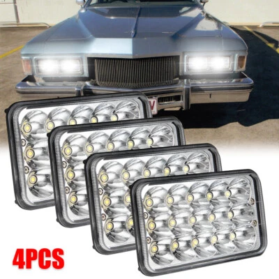 Faros LED 4X6 4x6 haz alto/bajo DRL para Buick Riviera 1975 1976 1977-1985 Foto 1 de 4
