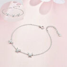 Bracelet Charm Linked Silver Women Butterfly Crystal Gift Jewellery Fashion