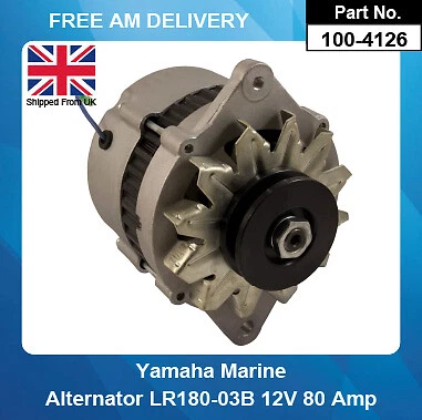 Alternator FOR Yanmar Marine 4LH HITACHI 80 AMP - Image 1 of 4