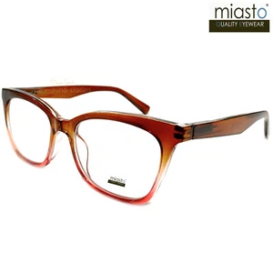 GAFAS DE LECTURA DE OJOS DE GATO CUADRADOS MIASTO ""PARIS"" + 1.50 ~COLOR MARRÓN ROJO - Imagen 1 de 2