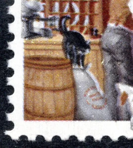 US: 1468 (1972) 8c - MNH - Ann. de pedido por correo: EFO: cambio de color {gato con 2 colas} - Imagen 1 de 3