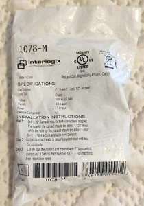 Contacto de puerta de seguridad empotrada GE Interlogix 1078-M marrón nos excedente - Imagen 1 de 3