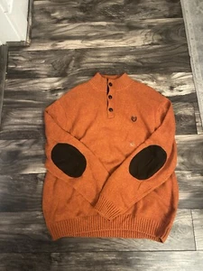 NUEVO CON ETIQUETAS CHAPS Nuevo Suéter Para Hombre Talla XL Cuarto Cremallera Manga Larga Naranja Oscuro 504 - Imagen 1 de 4