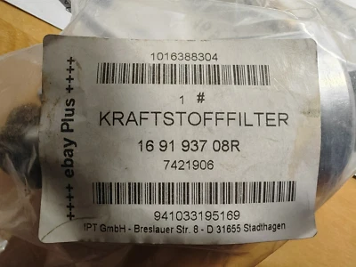 Dacia Renault Fuel Gas Filter Sandero Logan Duster Kangoo 169193708R Original Box - Image 1 of 3