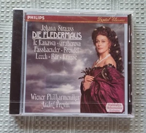 J. Strauss Die Fledermaus CD NEW Sealed Andre Previn Te Kanawa Gruberova Bär - Picture 1 of 2