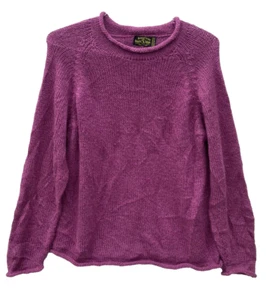 Suéter Peruano Vintage Para Mujer Tejido a Mano Americano Lado Sur Púrpura Alpaca Talla M - Imagen 1 de 3
