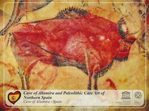 Postcard Spain Cave of Altamira & Paleolithic Cave Art Cantabria UNESCO MINT - Picture 1 of 2