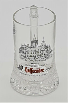 Hasseröder Pils Seidel Bierkrug 0,2l Schloß Wernigerode Glas Gläser (7241-1)